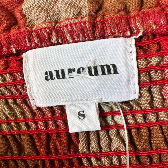 🎉5 for $45🎉Aureum  Plaid Smocked dress size S - Picture 8 of 8